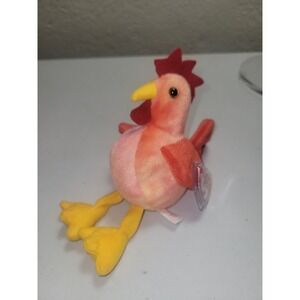 Ty Beanie Babies Doodle Rooster 6" Bean bag Plush Stuffed Animal Toy